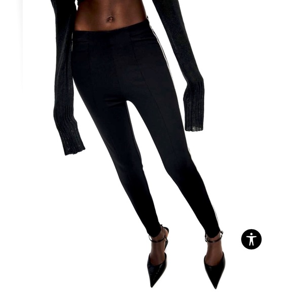 Zara Rhinestone Side Stripe Leggings - Picture 1 of 3